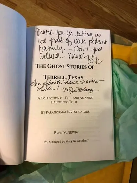 First signed copy of the ghosts of terrell texas book.webp