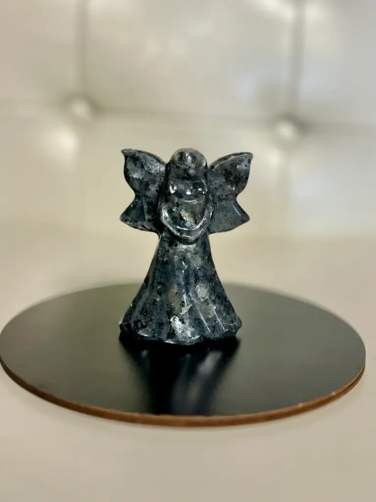 2.5" Standing Angel/Fairy Carving in natural Labradorite