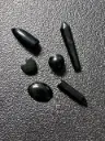 Onyx Carvings - Assorted Small sphere, heart, bullet, point, oval, wand