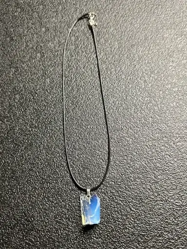 [OPALNECK25] Opalite Necklace - Rough Cut Opalite man made opal